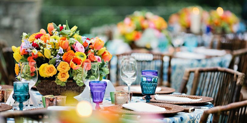 beautifully decorated table for a private party at stone ridge estates wedding venue in pasco washin
