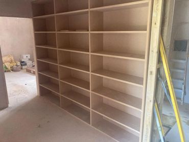 Storage cupboards building in progress