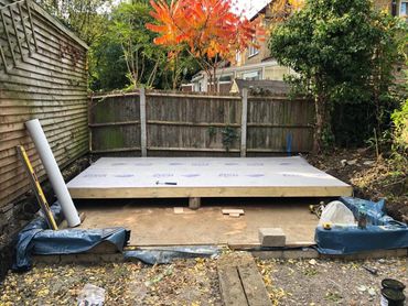 Bespoke outbuilding construction in progress