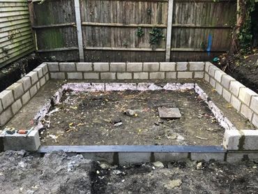 Bespoke outbuilding building in progress