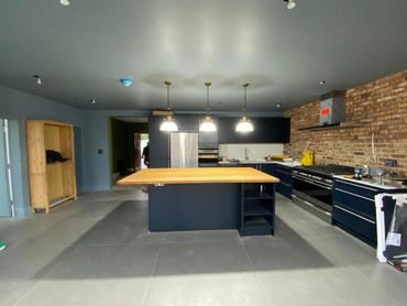 Internal view of rear extension and kitchen renovation