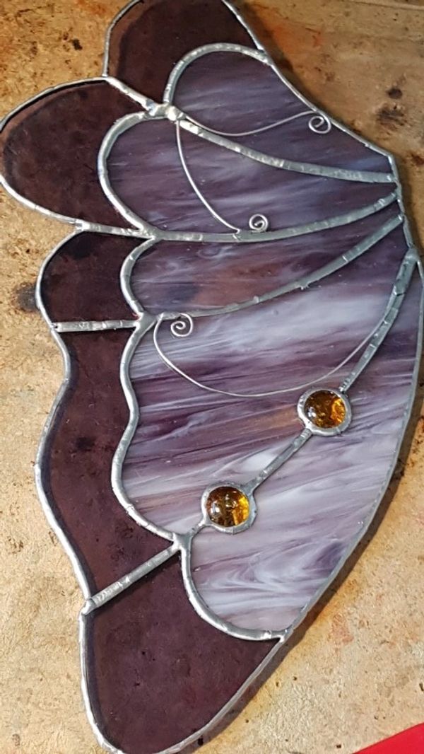 Example of a Private Commission done by Vetrate Art Showing a Stained Glass Butterfly