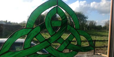 Vetrate Art Celtic knot stained glass for sale