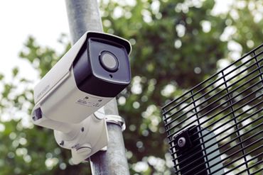 Post mounted security camera