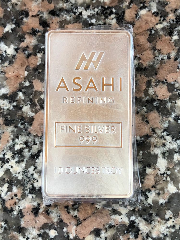 10 oz Silver Asahi Bar