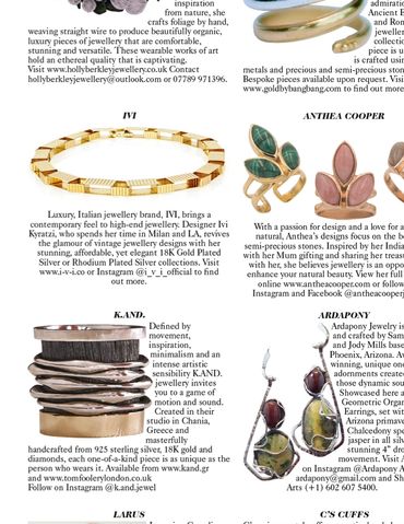 Vogue UK Jewelry Designer Profile page, February 2020