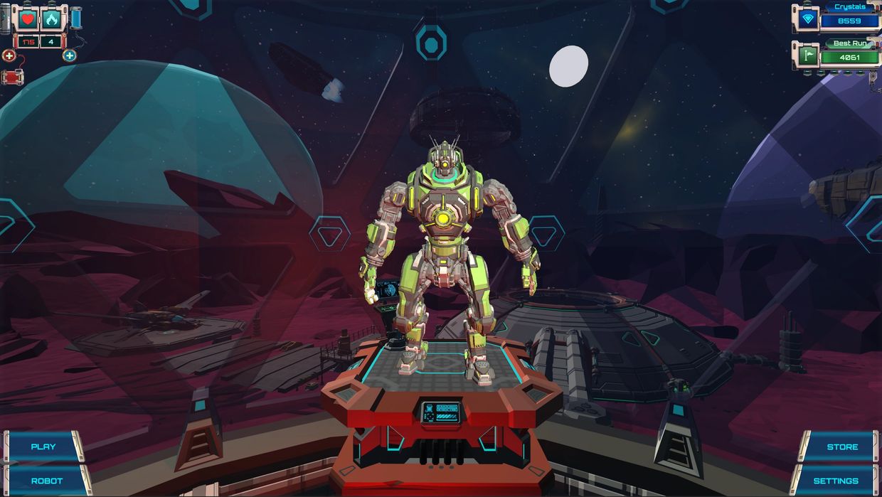 Run-Robor-Run game main page