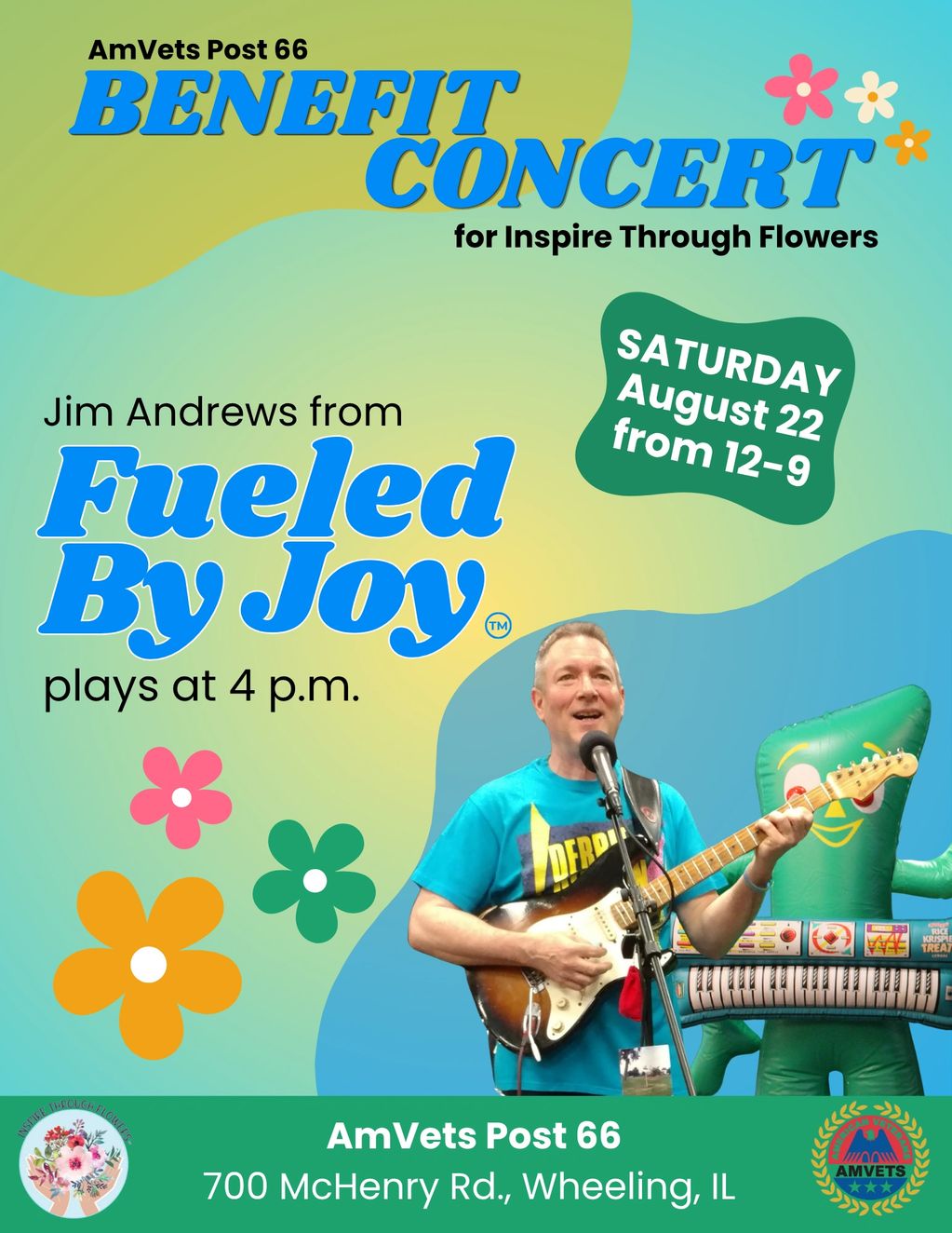 Benefit concert at AmVets Post 66 with Jim Andrews playing.