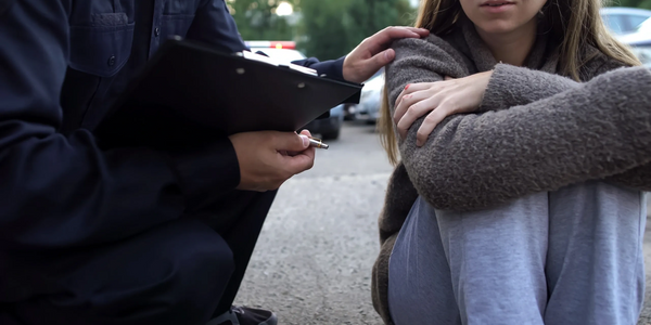 Person helping a victim