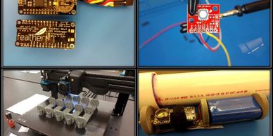 Low cost wave gauges built with off-the-shelf components, PVC fittings, and 3D-printed backbone.