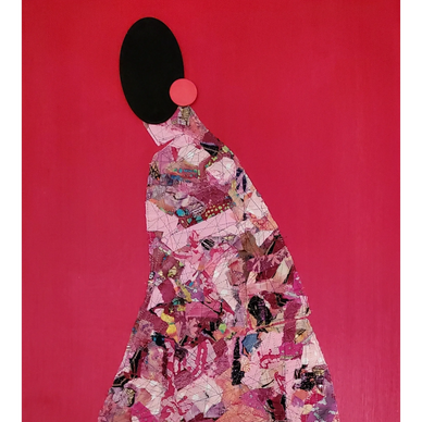 Hot Pink earring - print 8x10