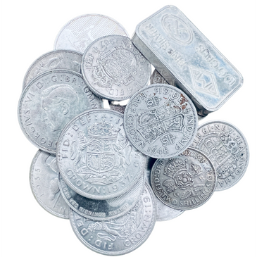 Vintage Silver coins and bars