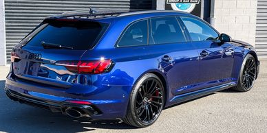 Audi RS4 new car ceramic paint protection including glass and wheels ceramic coating protection