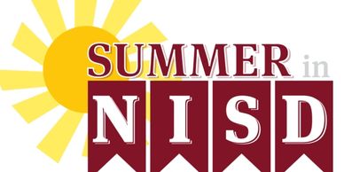 Bright logo with sun and text 'SUMMER in NISD'.