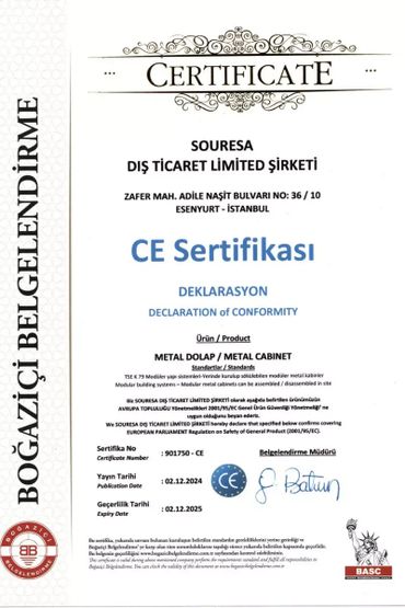 SOURESA CE Certified Metal Cabinets Made in Turkey