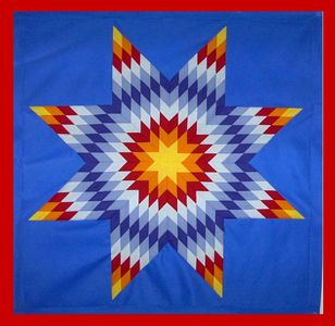 Blue Star Quilt from Diane's Native American Star Quilts.