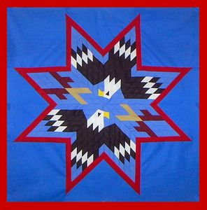 Dancing Eagles Star Quilt from Diane's Native American Star Quilts.