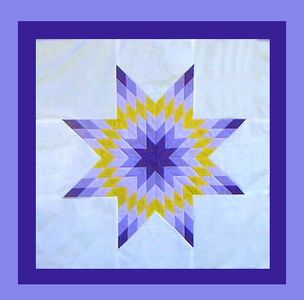 Purple and Yellow Star Quilt from Diane's Native American Star Quilts 2020.
