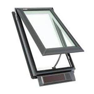 Skylight with solar panel