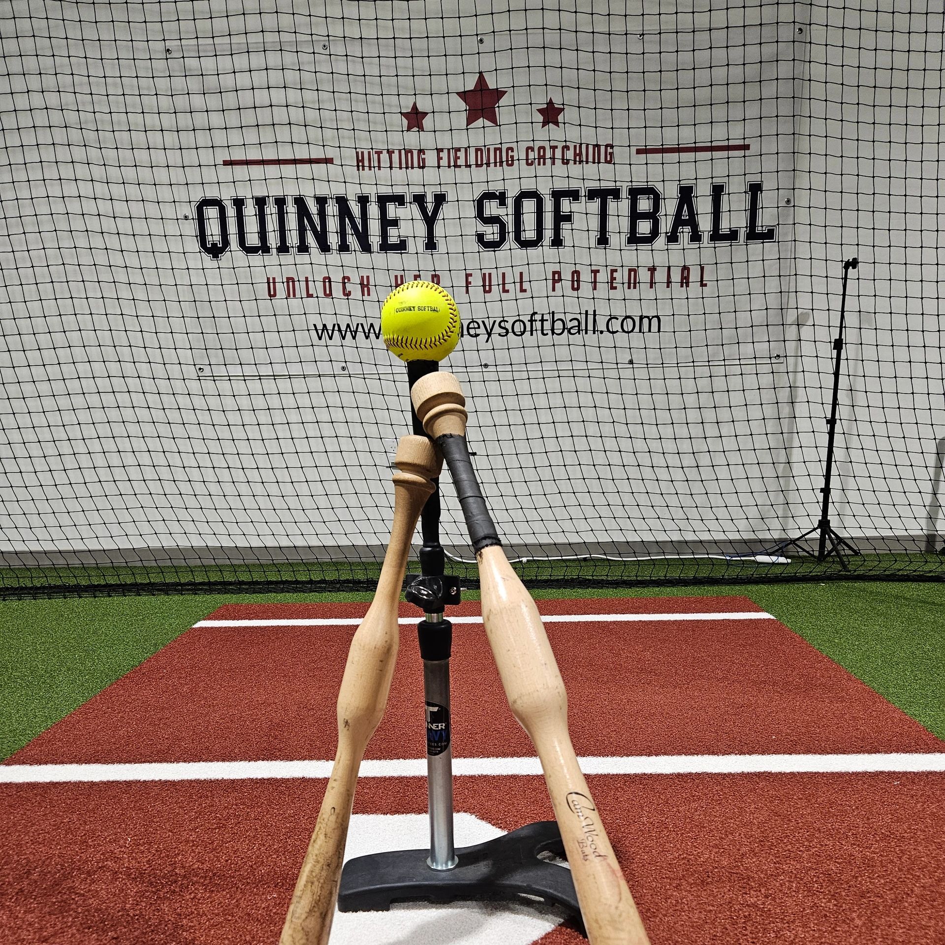 Camwood Training Bats For Sale At Quinney Softball Training Facility and Batting Cages