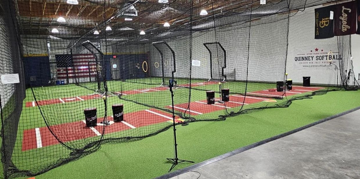 Indoor softball batting cages near Chandler, AZ at Quinney Softball Training Facility
