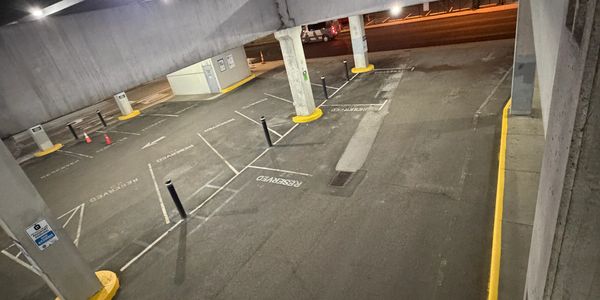 Parking garage line striping proj
