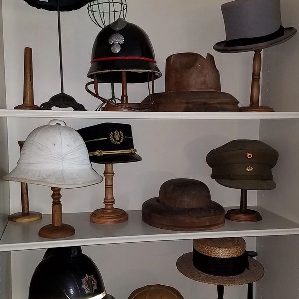 Unique hat collection at one of our Grand Rapids sales!