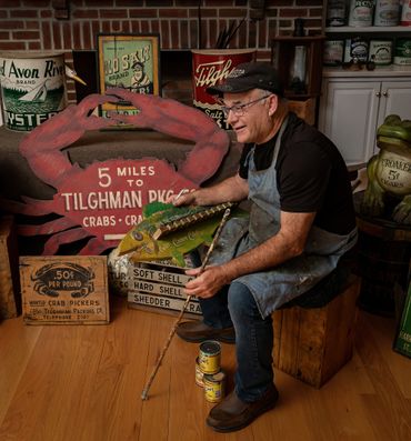 Portrait of artist Kevin Davidson on Maryland's Eastern Shore - photo by Jill Jasuta