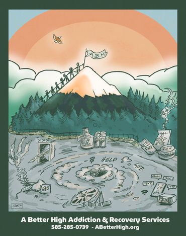 "A Better High" 2026 Promo Poster, Pen & Ink with digital color