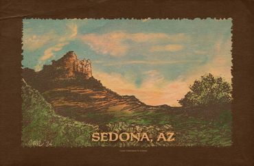 Hello from Sedona, AZ, Procreate with digital color