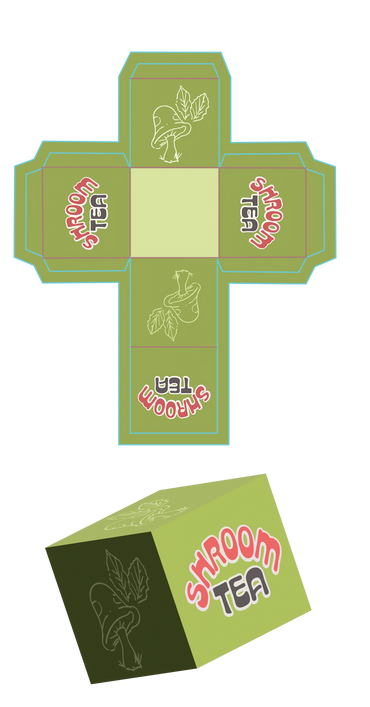 Shroom Tea packaging and logo