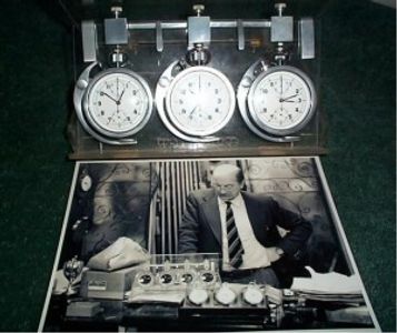 Bill Turner with some of his clocks and memorabilia