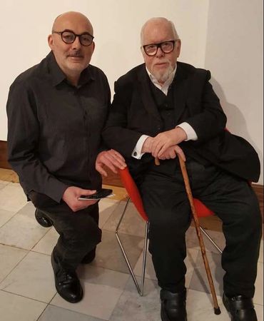 Paul Anthony Barker with famous artist Sir Peter Blake