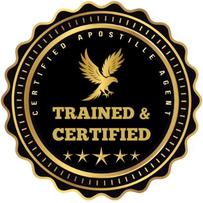 Certified Apostille Agent, Trained & Certified Seal