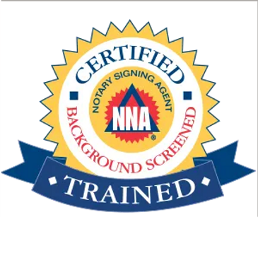 Trained and Certified Notary Signging Agent NNA Seal