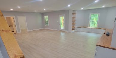 Newley renovated basement completed in Louisville Ky