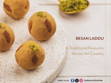 Besan Laddu, a traditional Indian sweet.