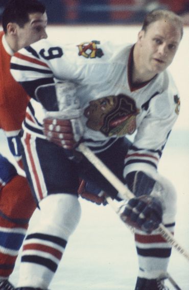 Bobby Hull in a game against the Montreal Canadiens.