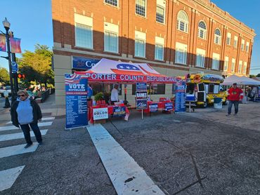 Porter County GOP Booth For Popcorn Fest in Valparaiso!