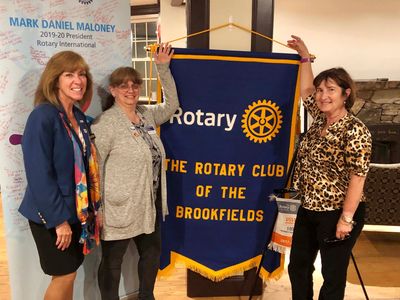 District Governor Pam Anastasi, President Luanne McLeod, and  President Elect Lynn Duffy-O'Shea