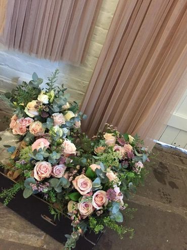 Blush wedding flower bouquet