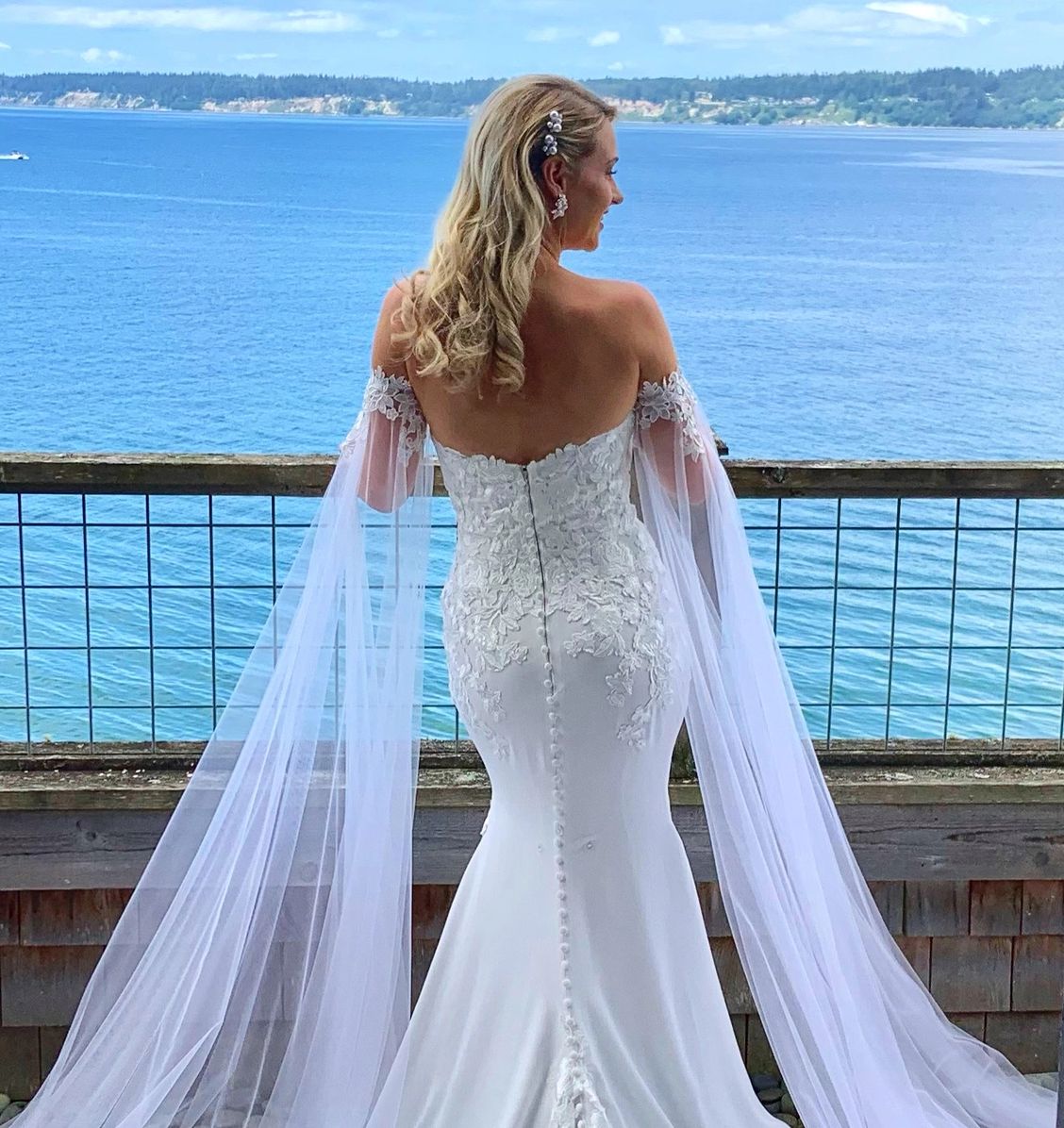 Moments before the first-look.  Bride at Langley Inn.