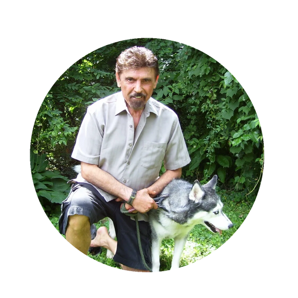 david samarzia holding dog