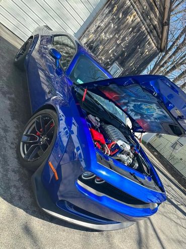 Dodge hellcat after being detailed