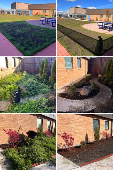 Before and After photos of a project