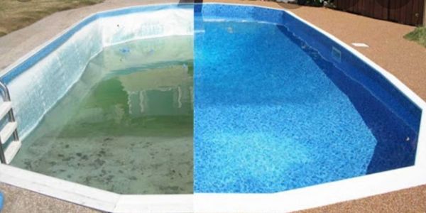 pool liner replacement before and after