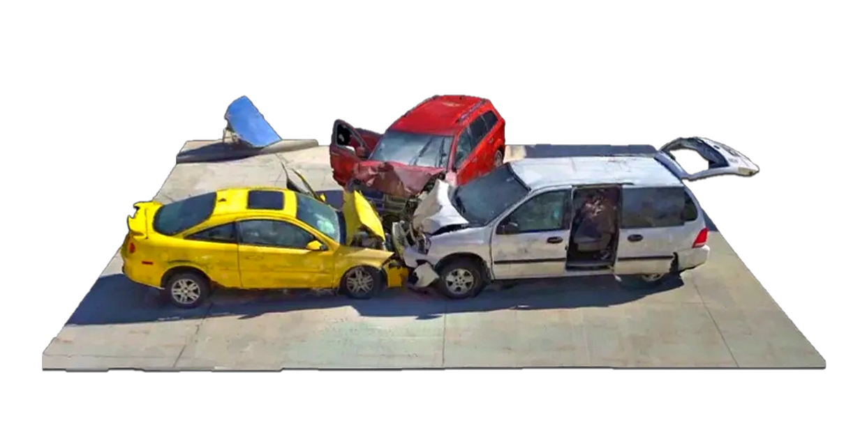 3D model of accident scene from aerial visual technologies created for attorneys and accident recon