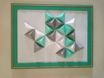 tableau cadre 3D origami