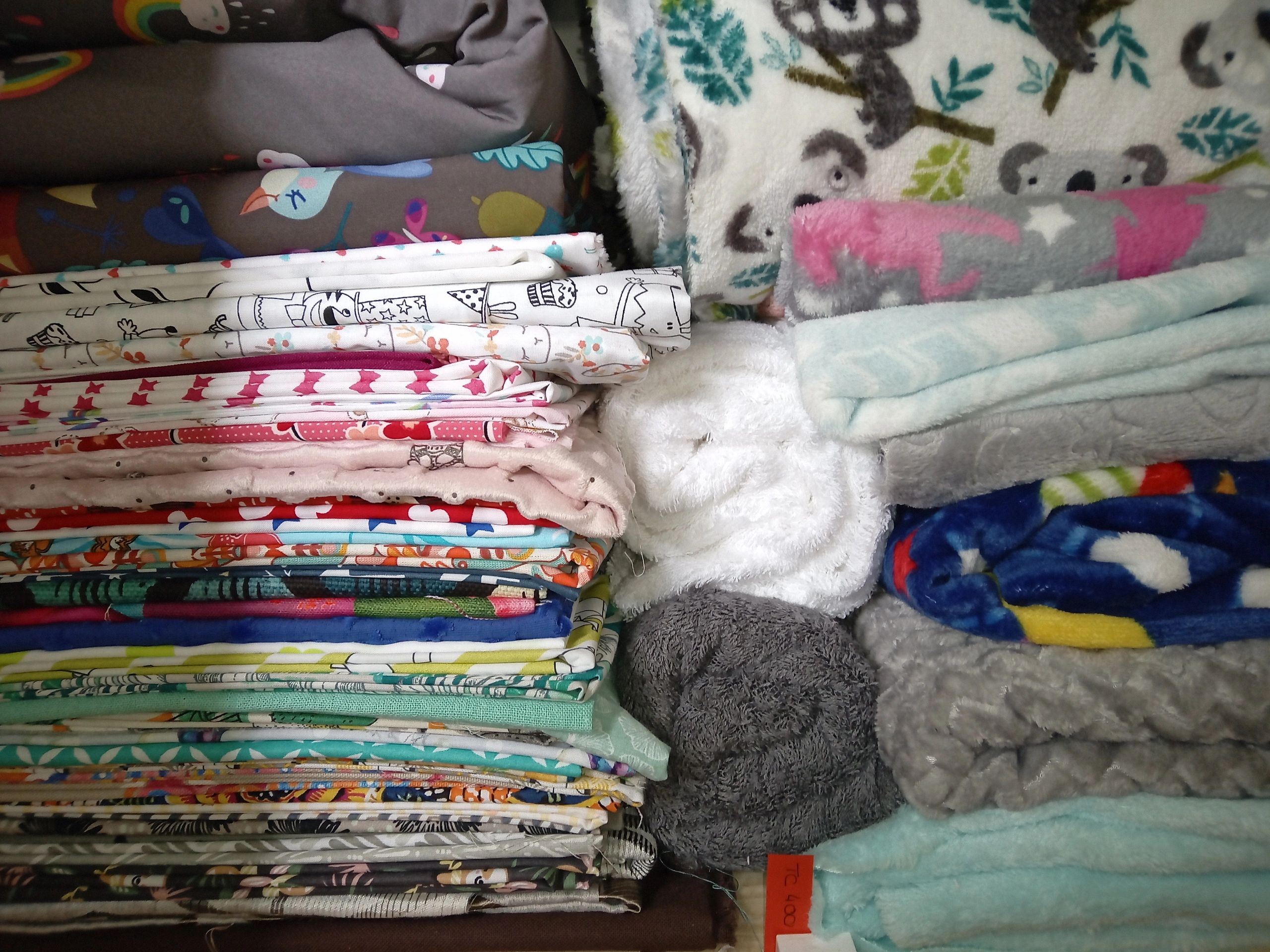 tissus coton, éponge, doudou