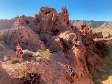 Club founder running in Valley of Fire State Park